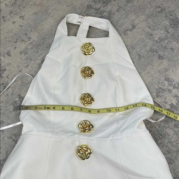 NWT Atoir Tiffany Dress Rose Floral Button Open Back White Sz 6 - Picture 9 of 16